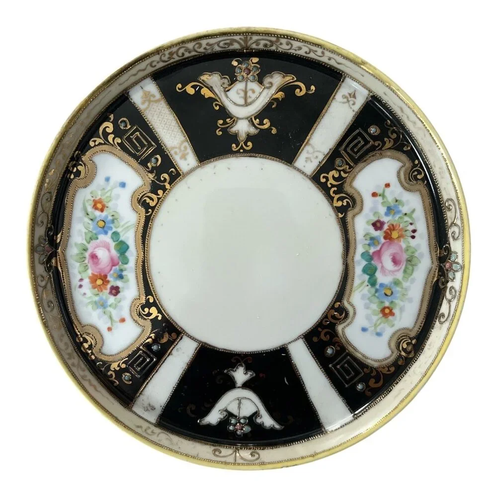 Antique Hand-Painted Nippon Porcelain Saucer, 7